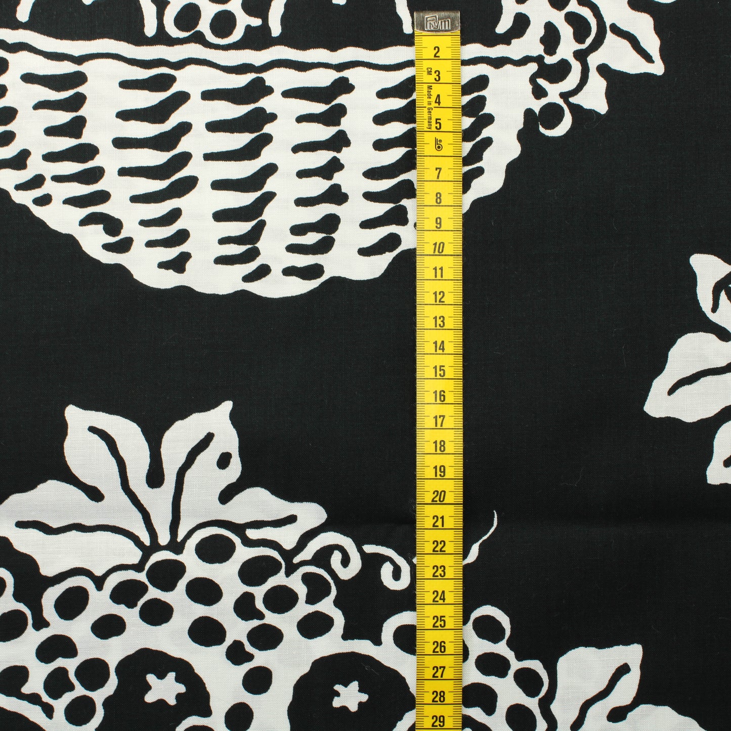 Mustavalkoinen retro kori Puuvilla 240cm  - Pala