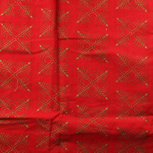 Punainen kultakuvioitu Puuvilla - Pala