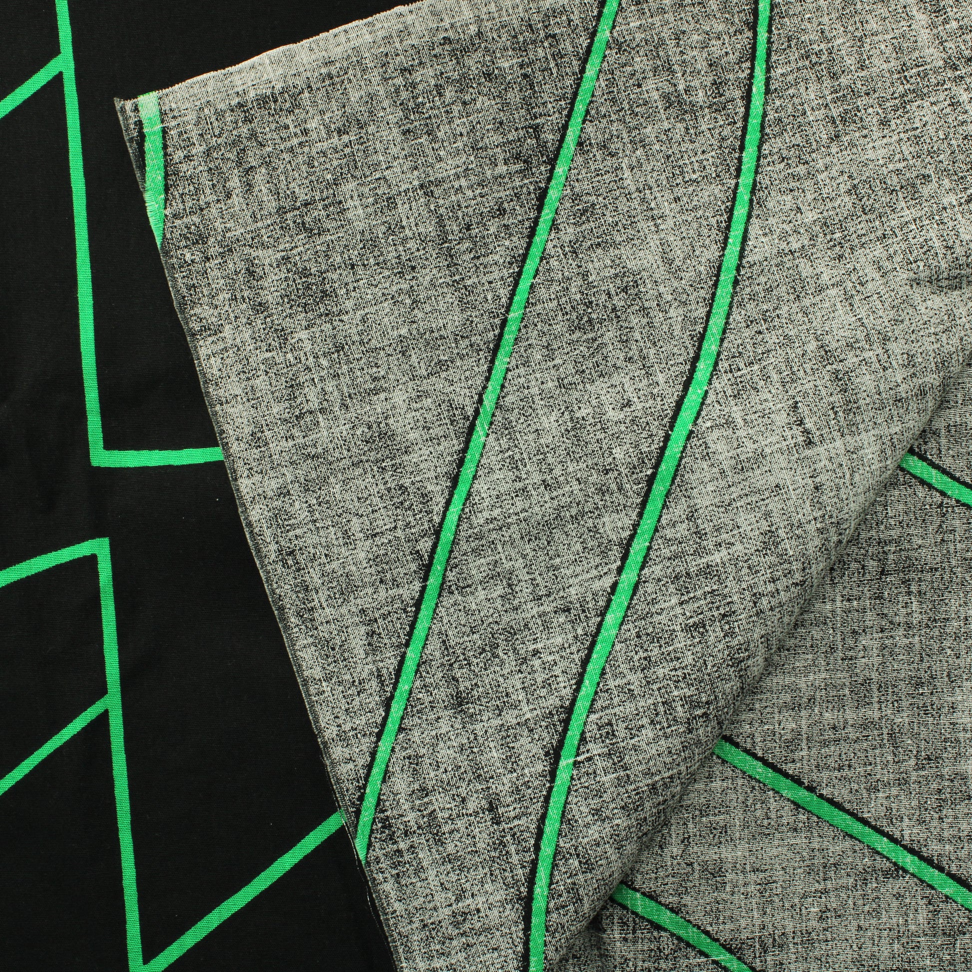 Retro Vihreäkuvioinen Puuvilla - Pala