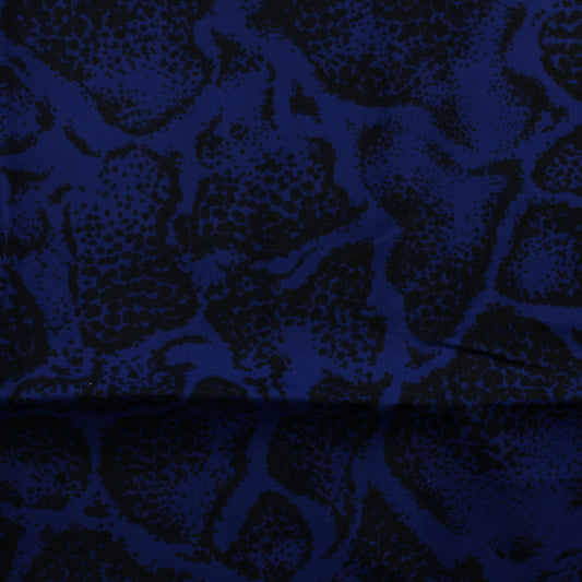 Sininen mustakuvioinen Vaatetuskangas - Pala