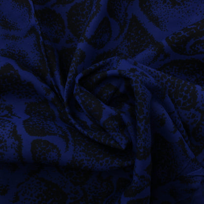 Sininen mustakuvioinen Vaatetuskangas - Pala