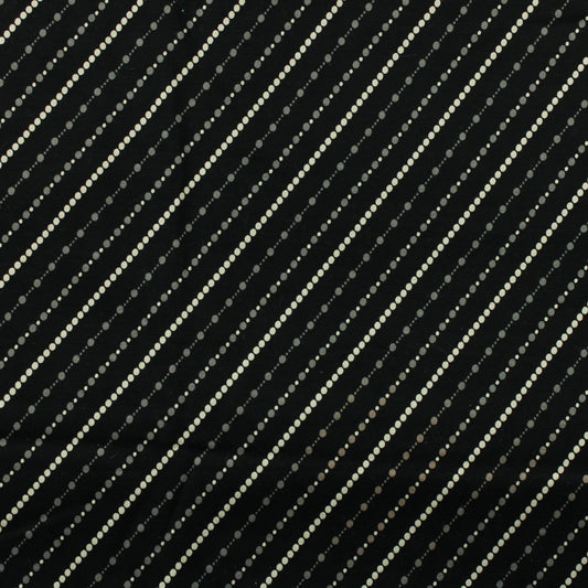 Mustapohjainen vinoraitainen Ohut Trikoo - Pala