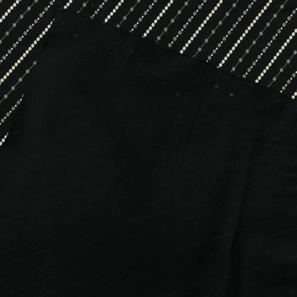 Mustapohjainen vinoraitainen Ohut Trikoo - Pala