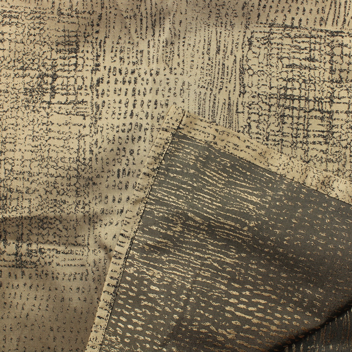 Hohtava tummakuvioinen Verhokangas - Palapaketti