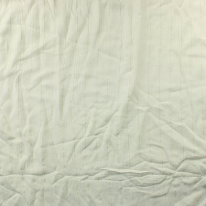 Luonnonvalkoinen kultaraitainen rypytetty Viskoosi - Pala