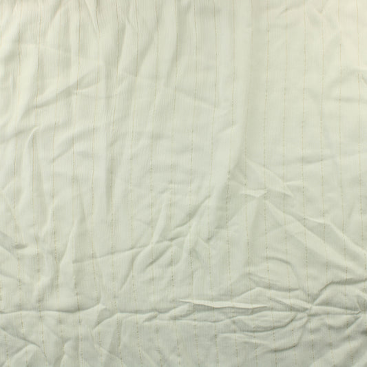 Luonnonvalkoinen kultaraitainen rypytetty Viskoosi - Pala