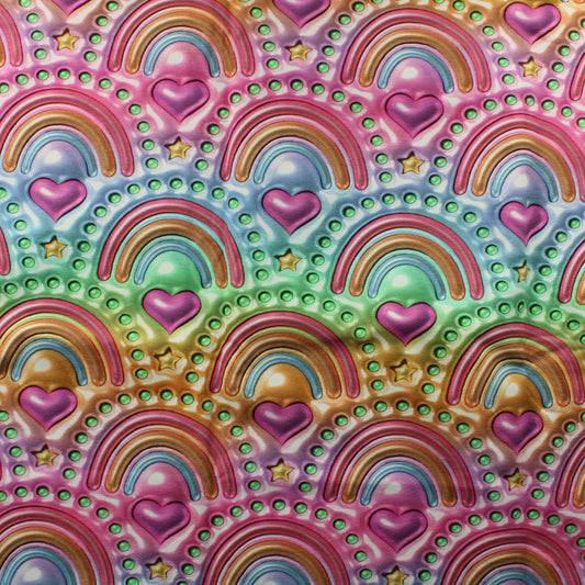 Pastellinen sateenkaari sydän Trikoo - Pala