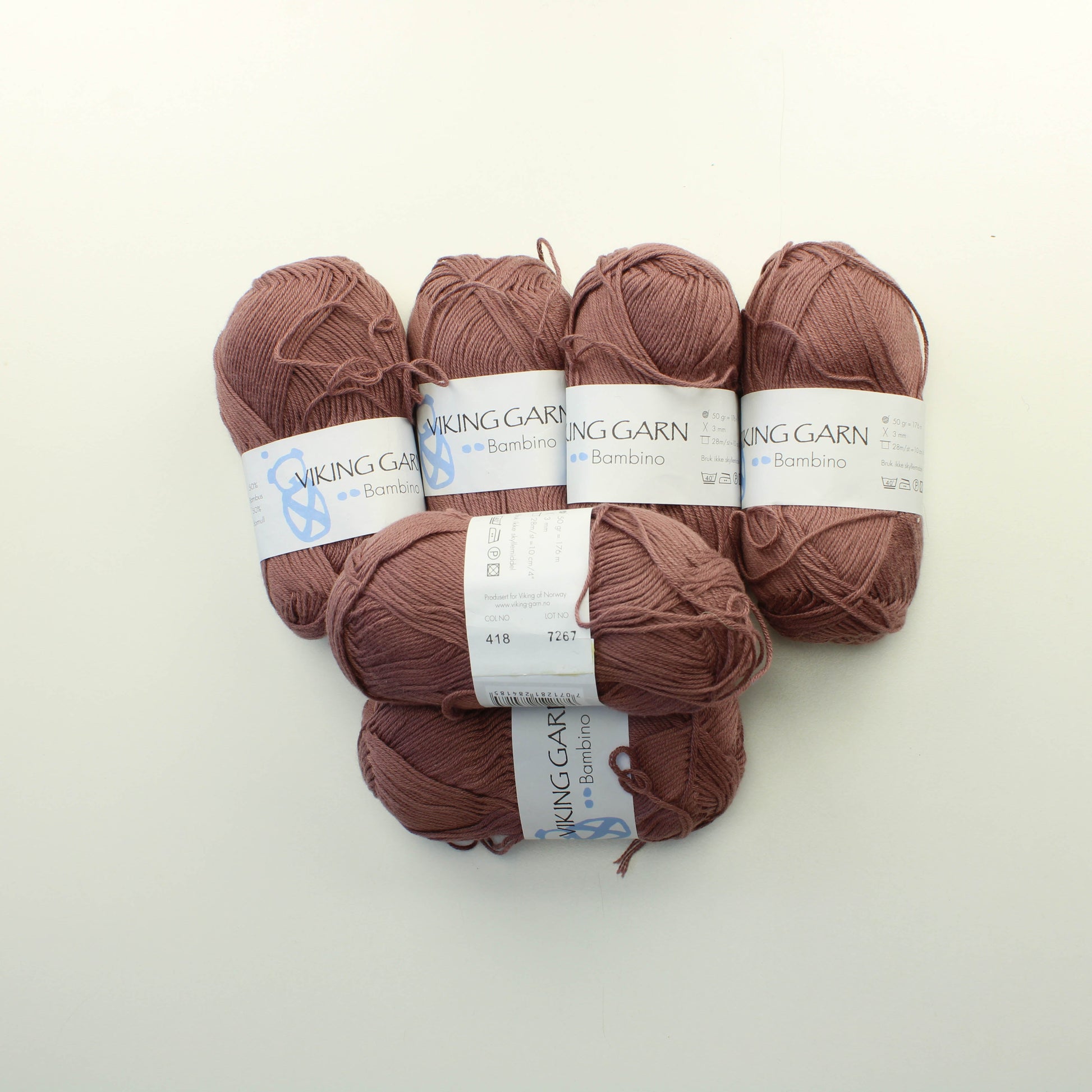 Viking Garn Bambino - 418 Lankapussi 346 (300g)