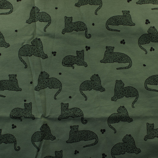 Pantterikuvioinen Vihreä Harjattu JC - Pala