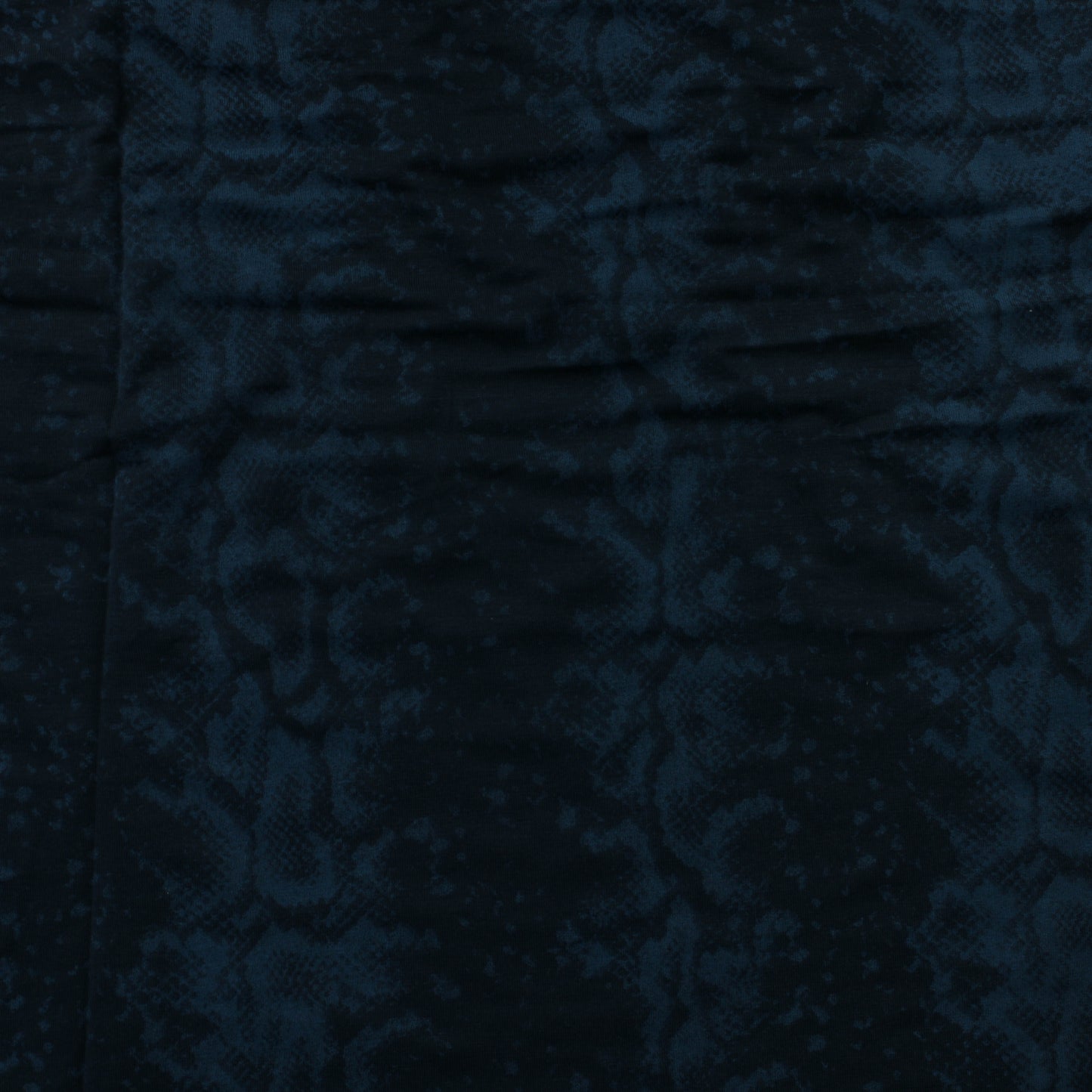 Sinisävyinen Käärmeennahakuvioinen Ohut Trikoo - Pala