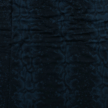 Sinisävyinen Käärmeennahakuvioinen Ohut Trikoo - Pala