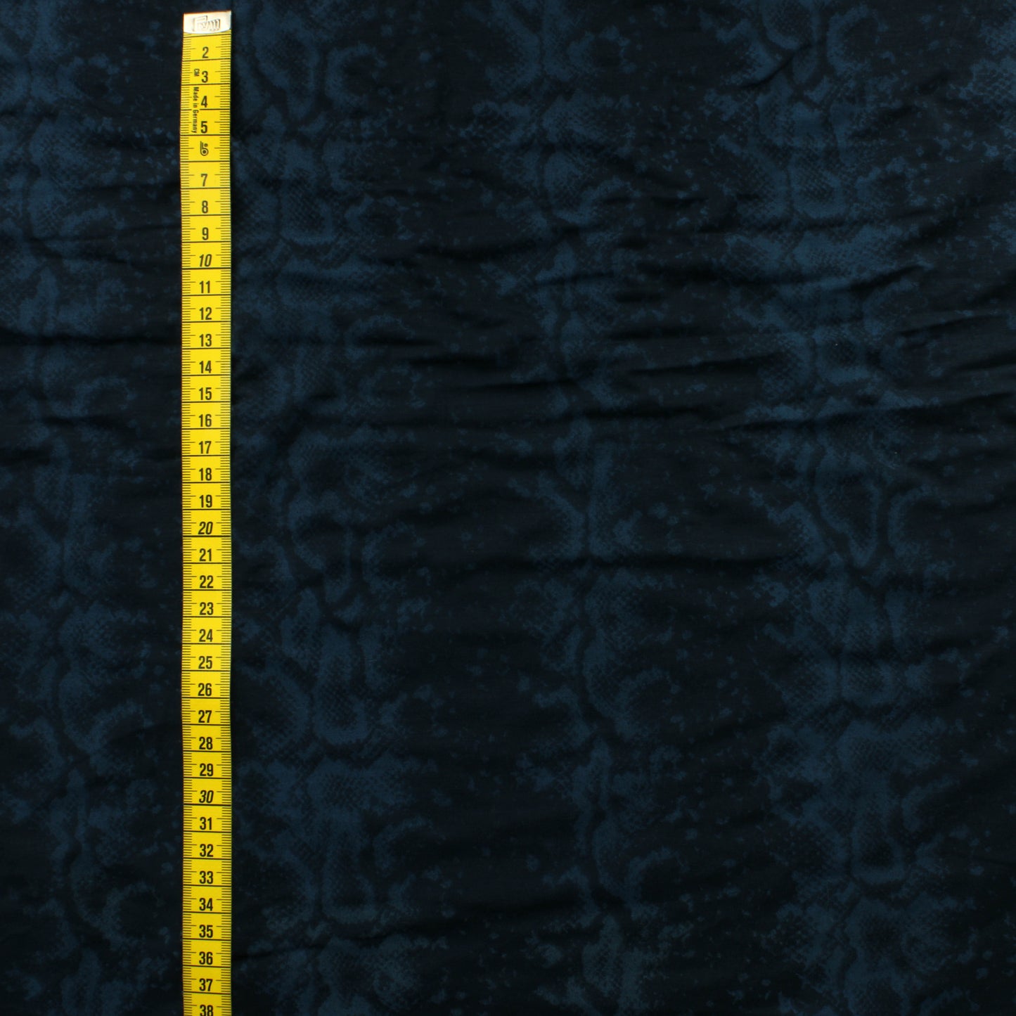 Sinisävyinen Käärmeennahakuvioinen Ohut Trikoo - Pala