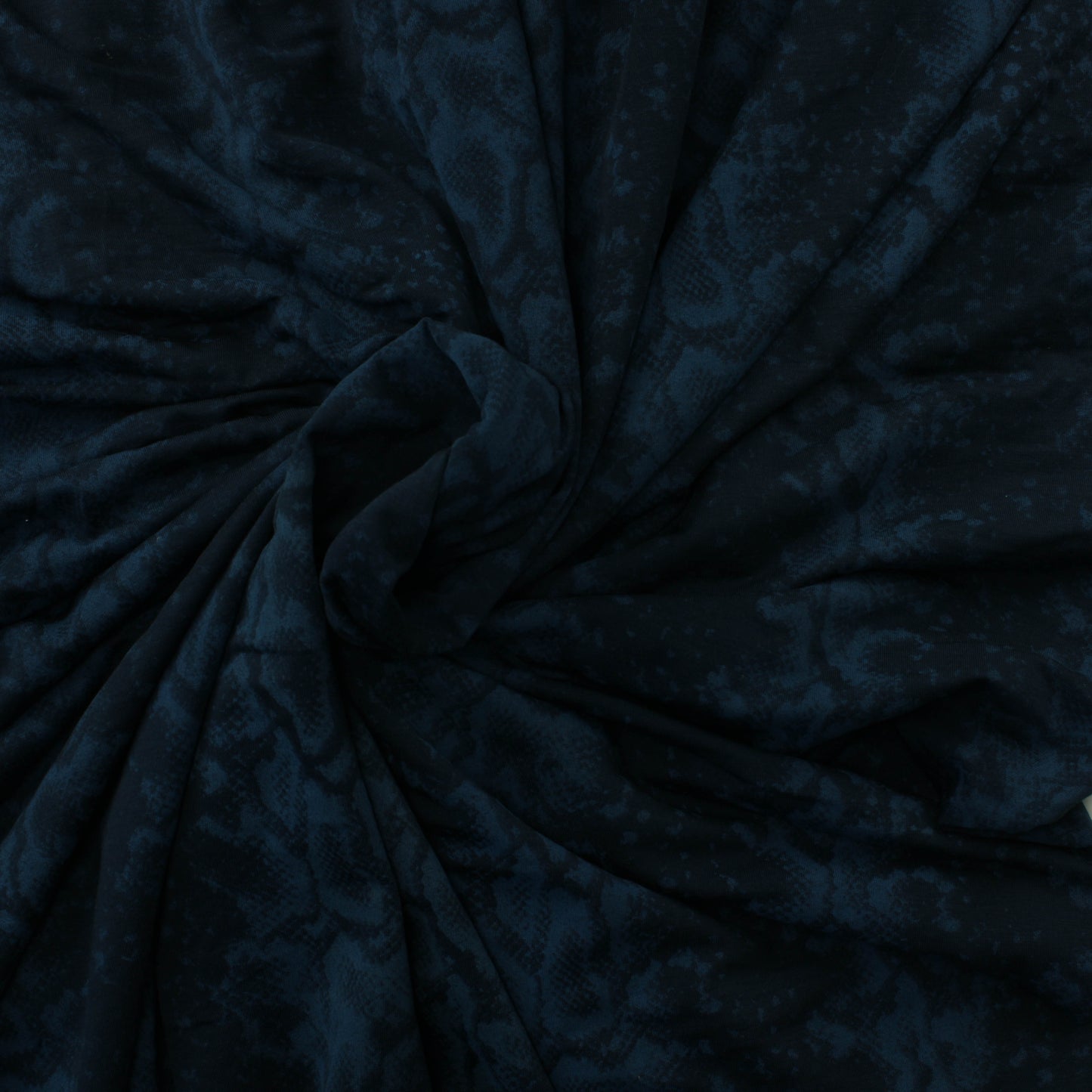 Sinisävyinen Käärmeennahakuvioinen Ohut Trikoo - Pala