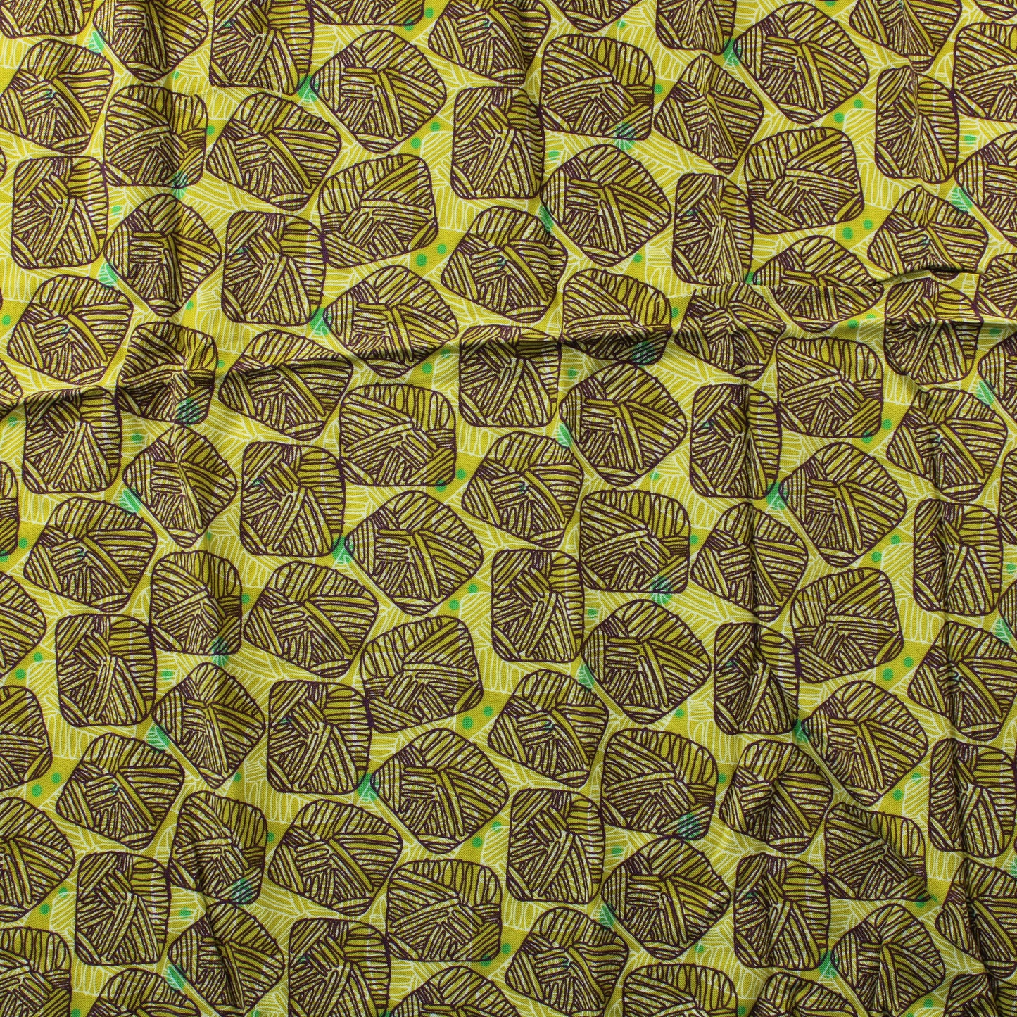 Limenvihreä kuviollinen Viskoosi - Pala