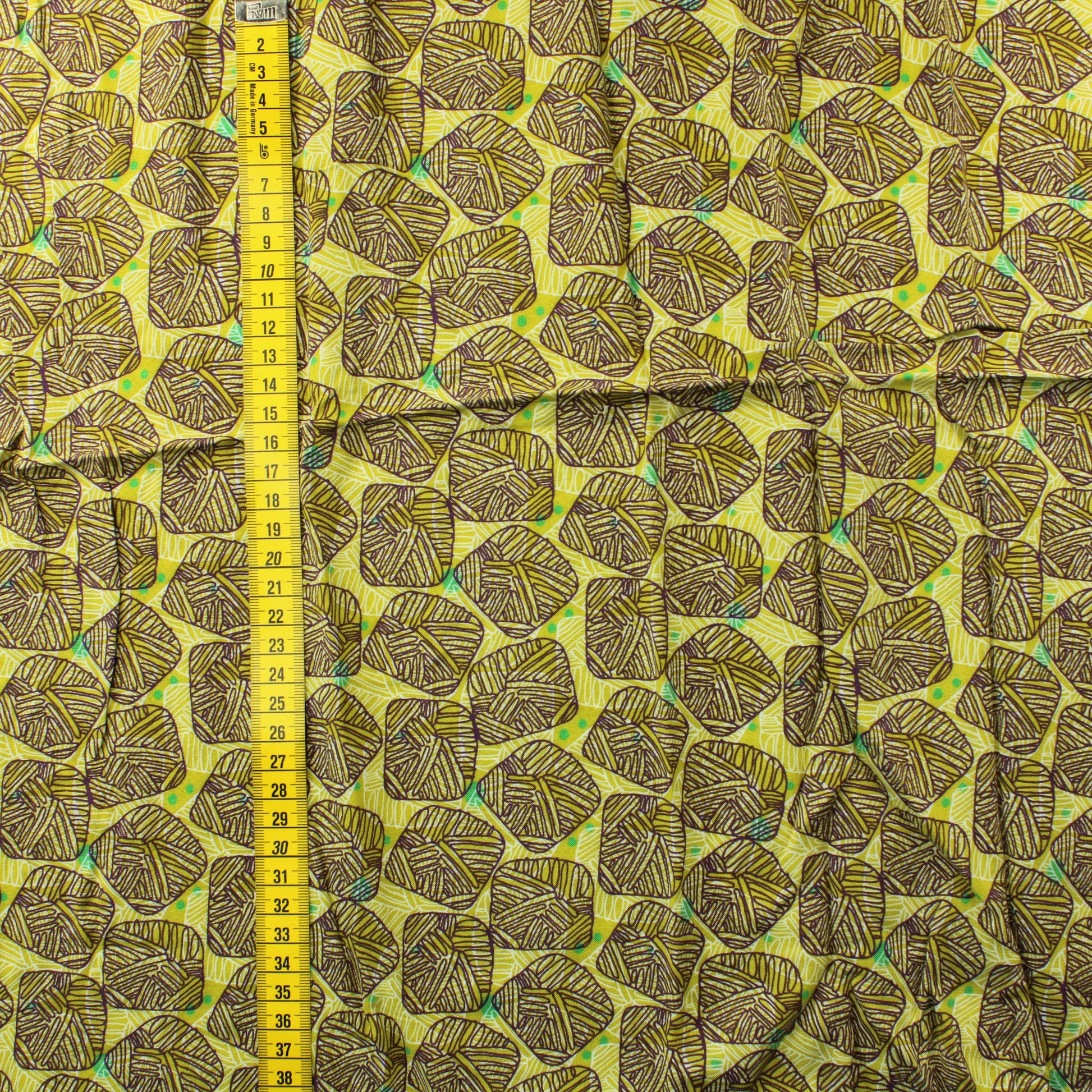 Limenvihreä kuviollinen Viskoosi - Pala