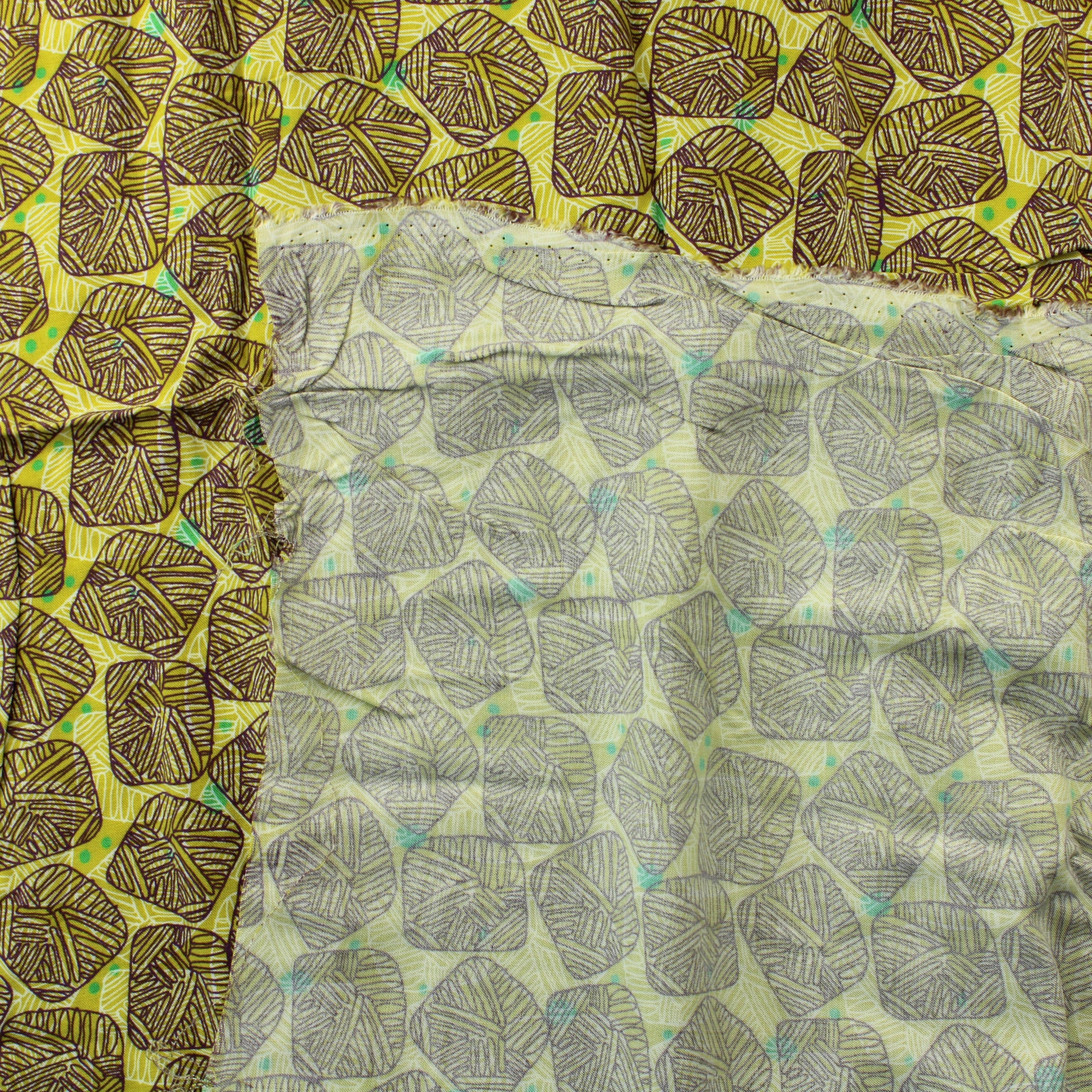 Limenvihreä kuviollinen Viskoosi - Pala