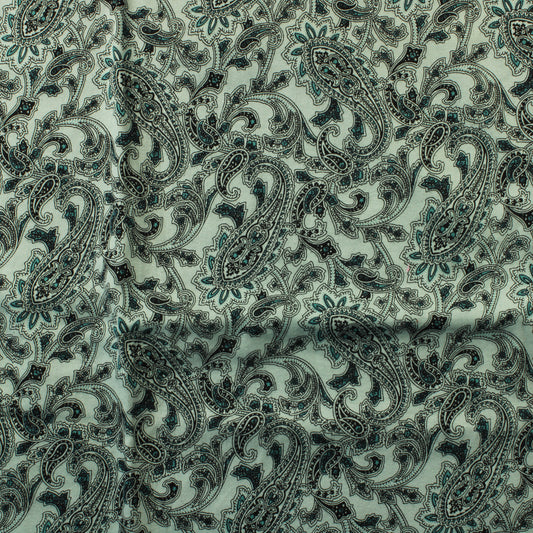 Vihertävänharmaa kuviollinen Trikoo - Pala