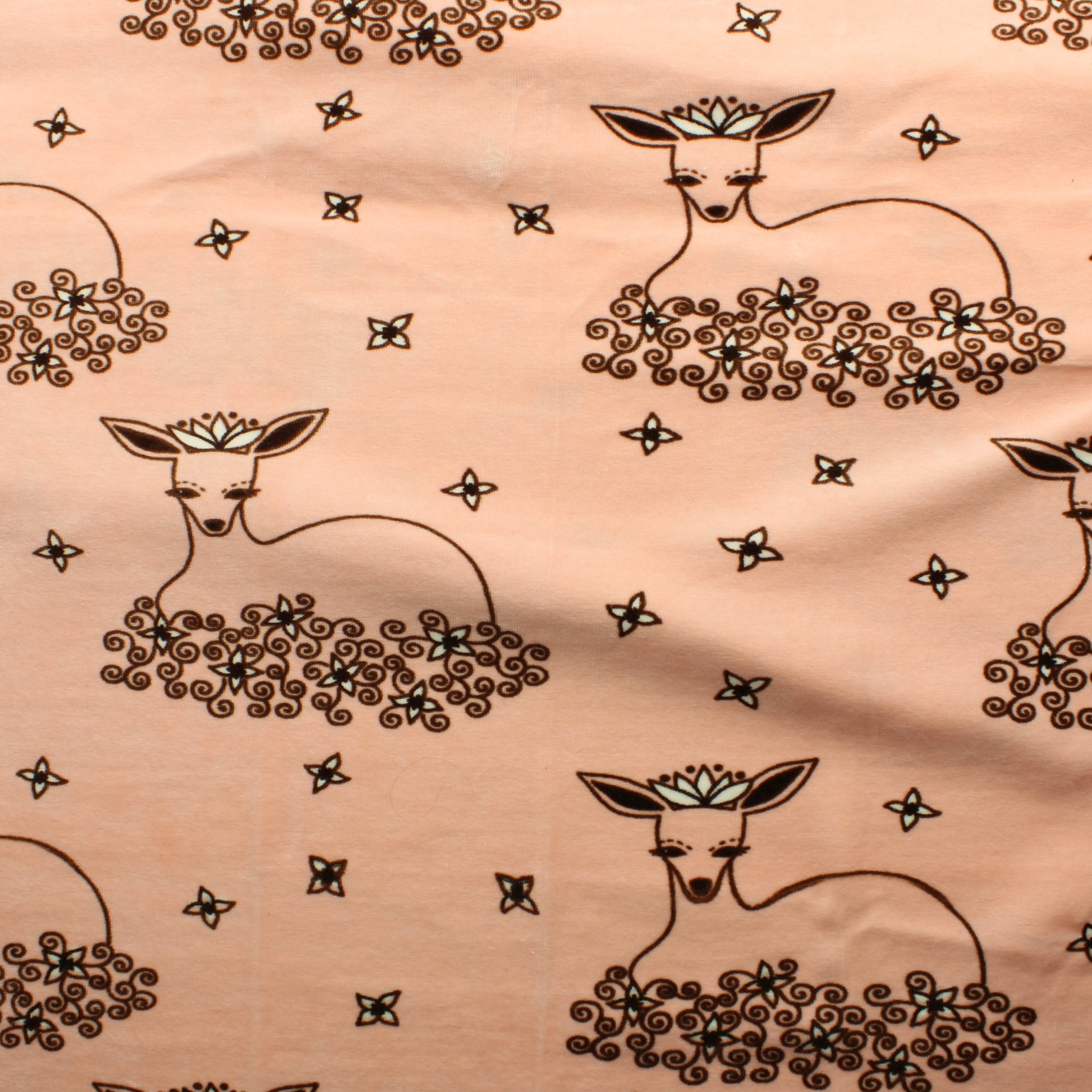 Pehmeiä Dear Deer Sametti - Pala