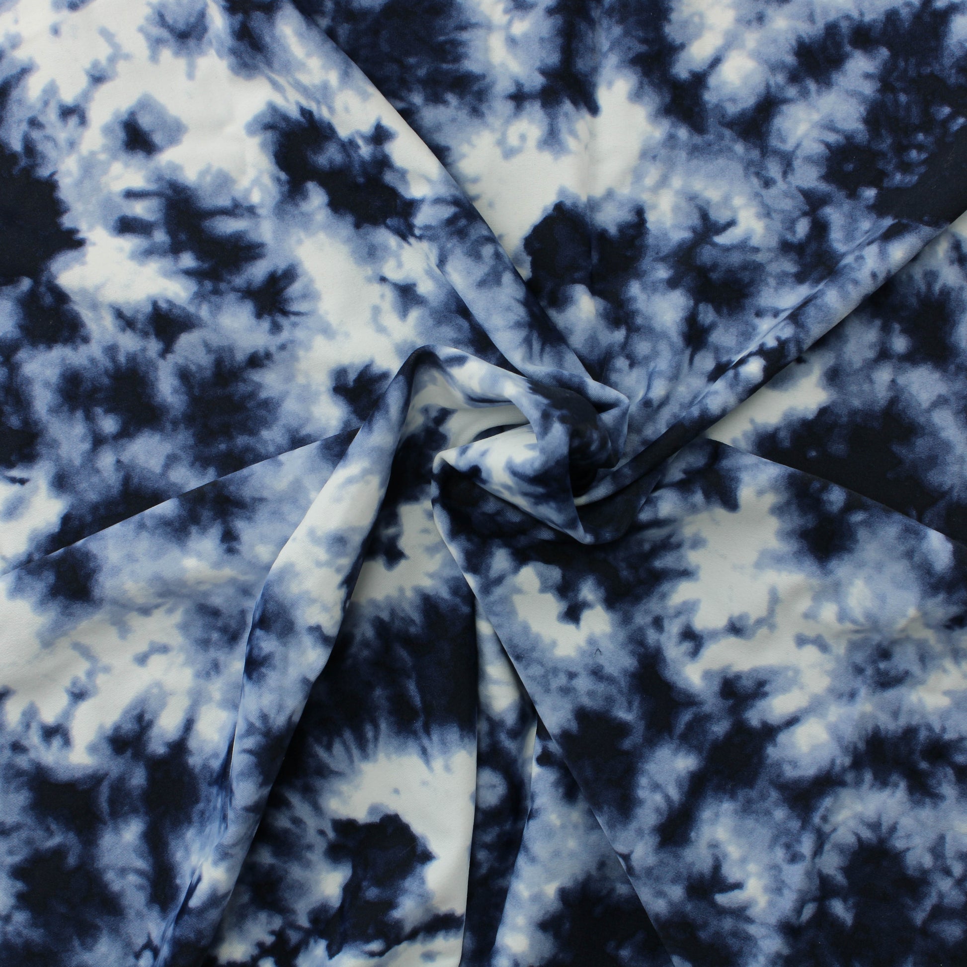 Sinivalkoinen kuviollinen ohut Lycra - Pala