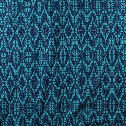 Turkoosi PItsikuvioinen Trikoo - Pala