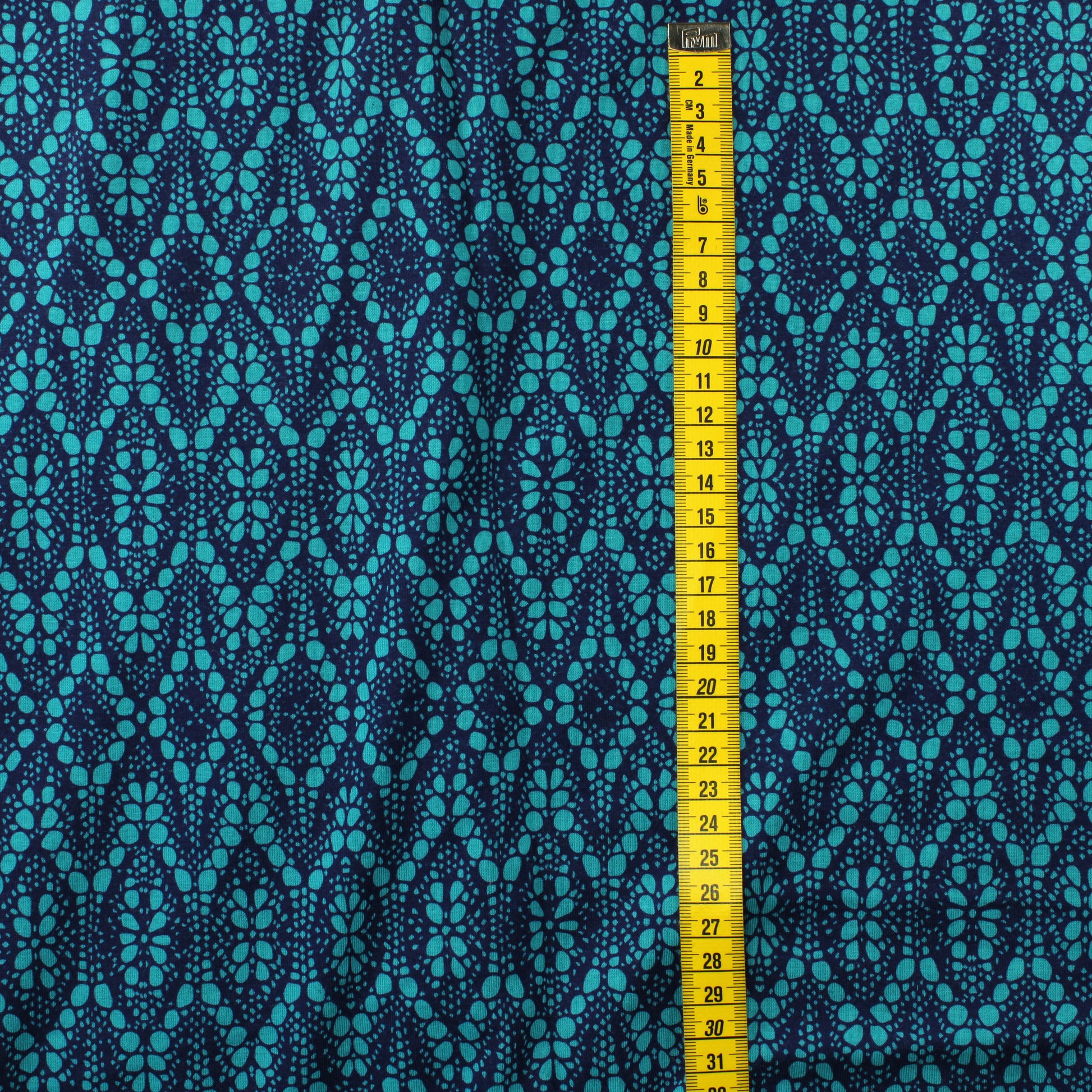 Turkoosi PItsikuvioinen Trikoo - Pala