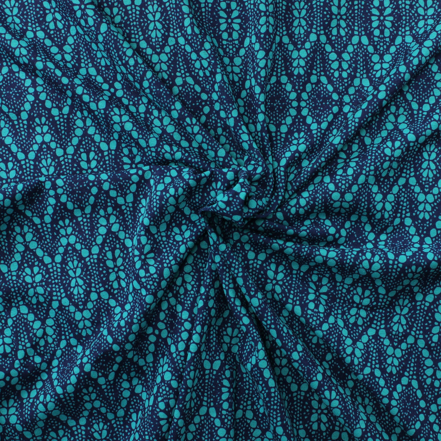 Turkoosi PItsikuvioinen Trikoo - Pala