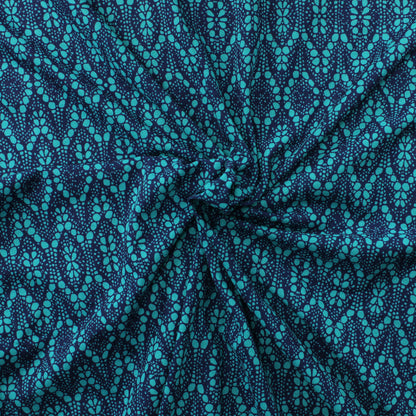 Turkoosi PItsikuvioinen Trikoo - Pala