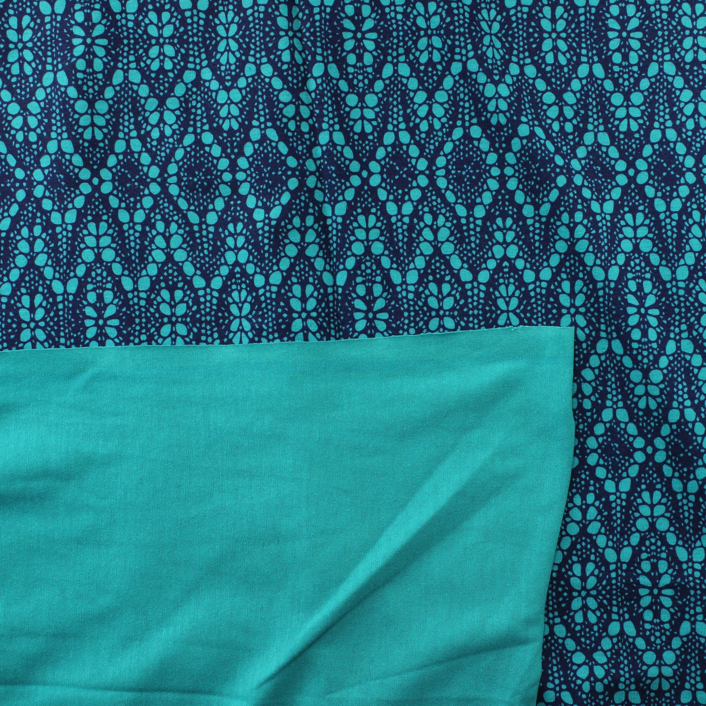 Turkoosi PItsikuvioinen Trikoo - Pala