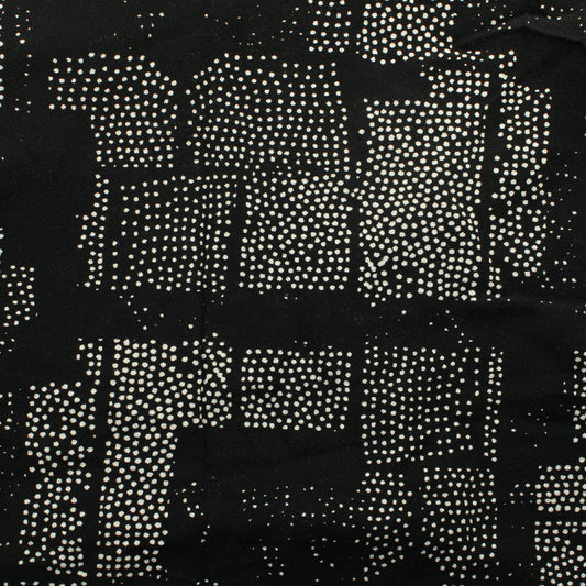 Musta valkokuvioinen Vaatetuskangas - Pala