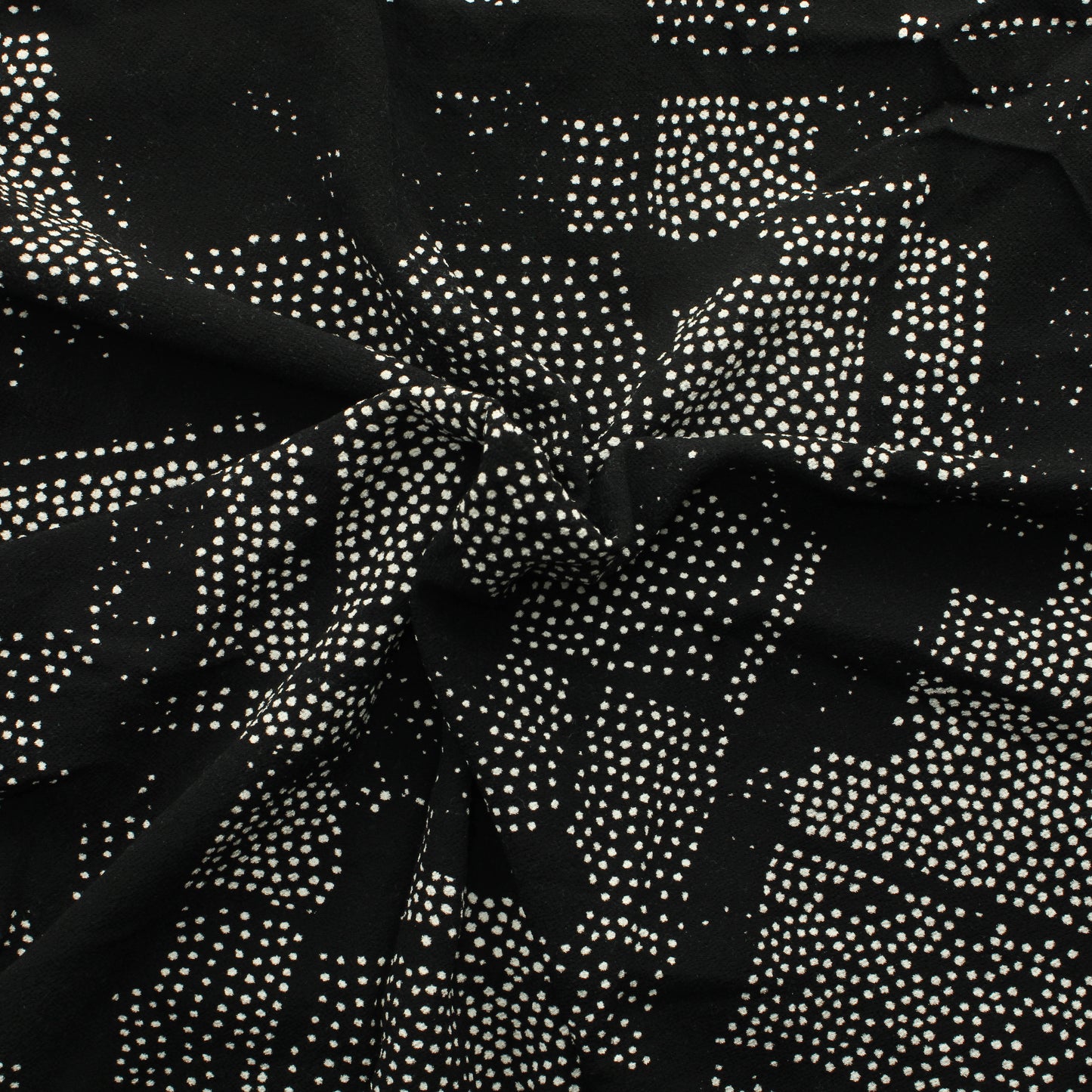 Musta valkokuvioinen Vaatetuskangas - Pala