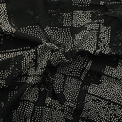 Musta valkokuvioinen Vaatetuskangas - Pala