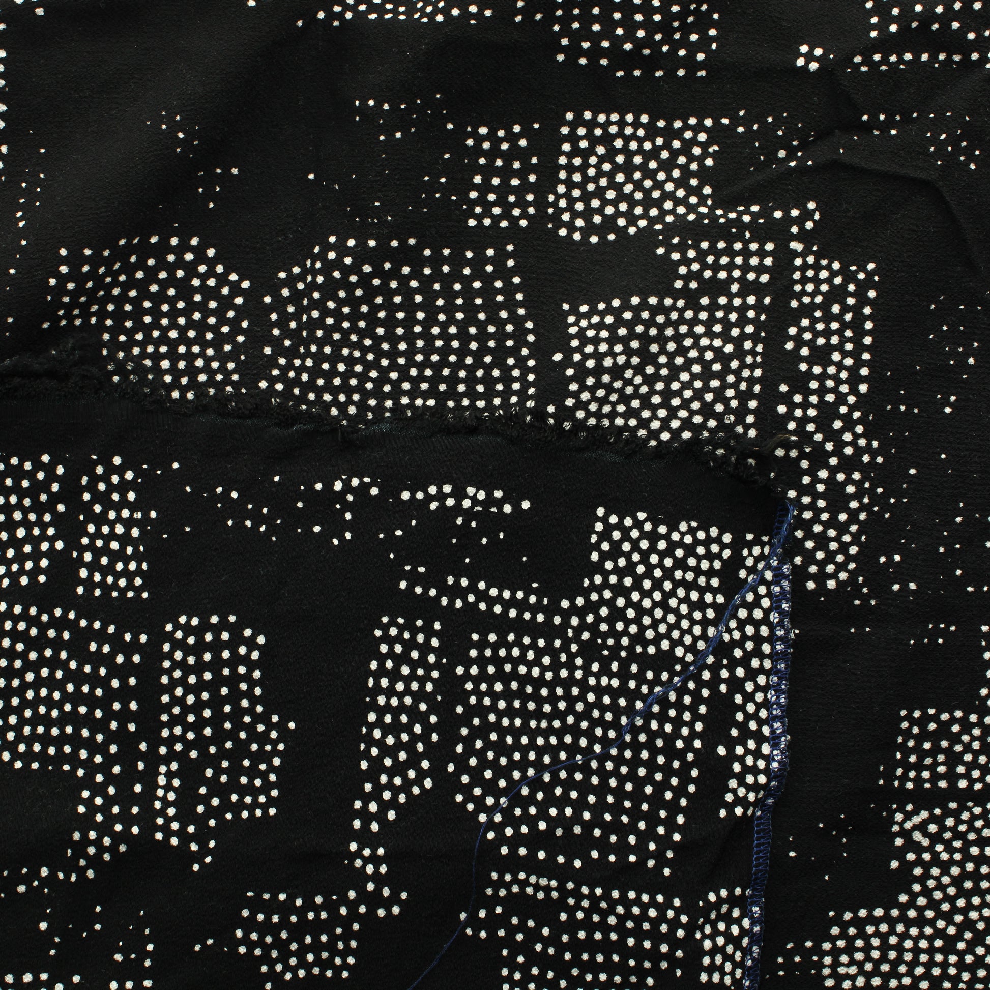 Musta valkokuvioinen Vaatetuskangas - Pala