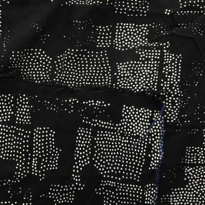 Musta valkokuvioinen Vaatetuskangas - Pala