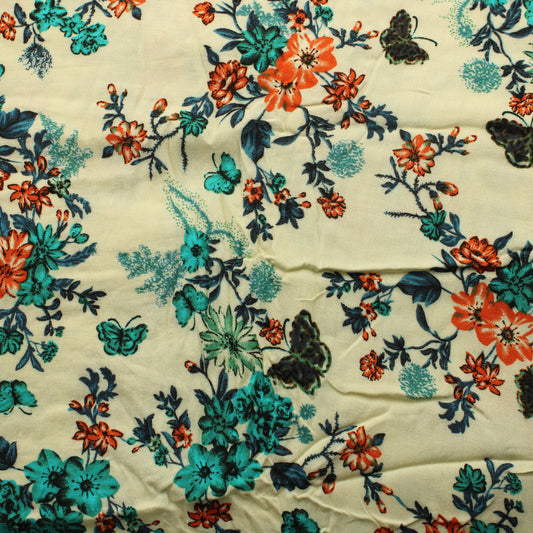 Kukat ja Perhoset Ohut Puuvilla - Pala