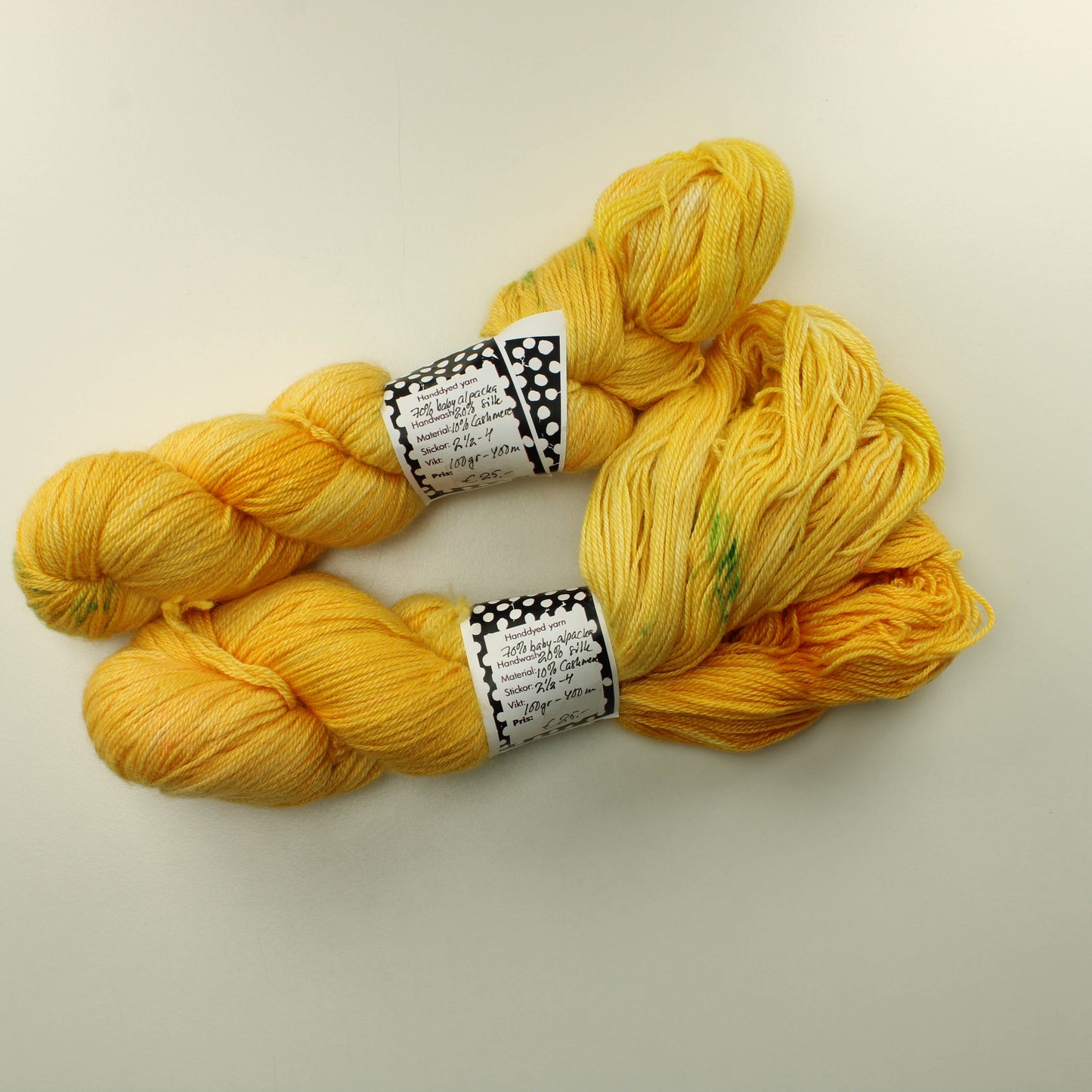 Stickstuga'n Alpakka-silkki - keltainen Lankapussi 224