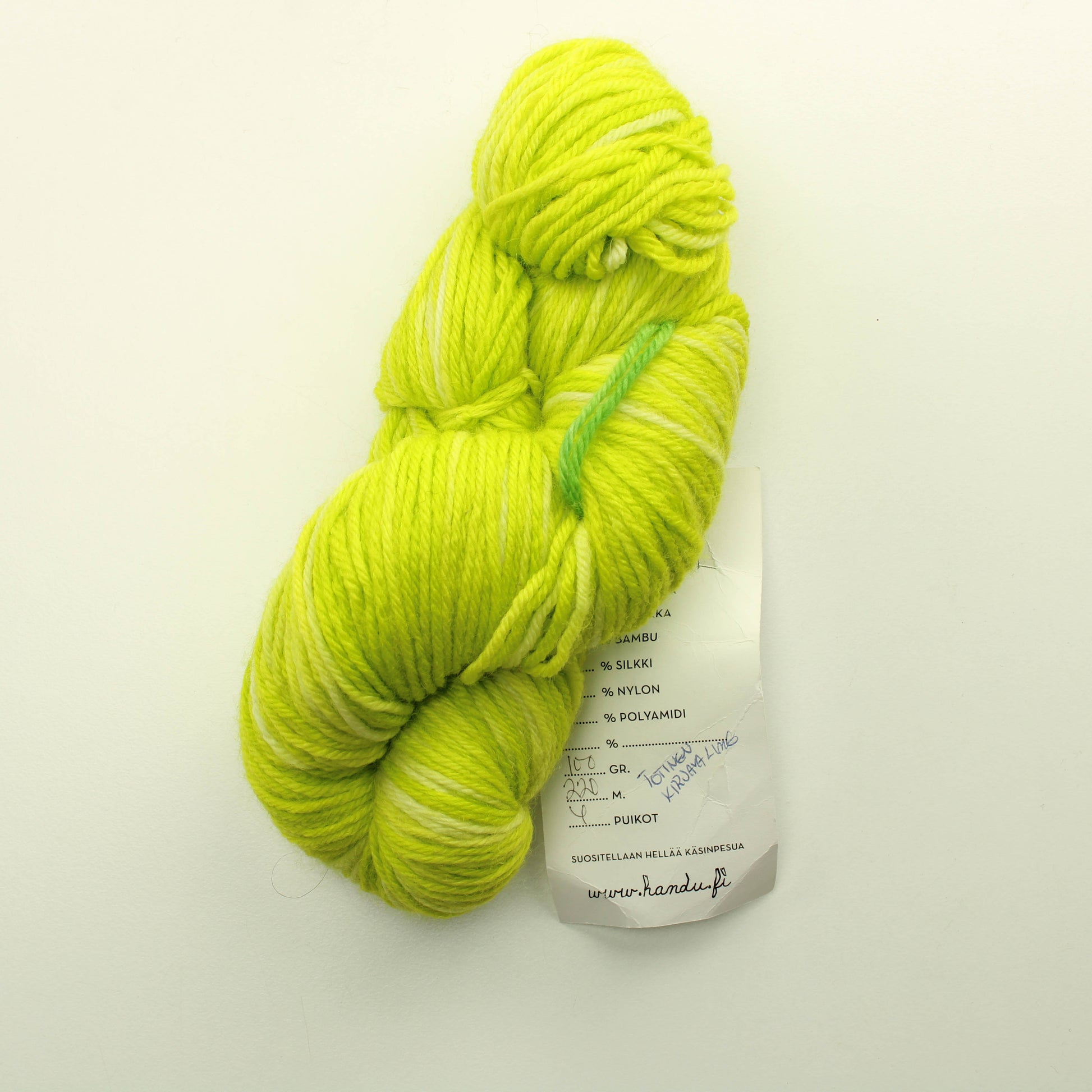 Handu Handdyed BFL - Totinen kirjava lime