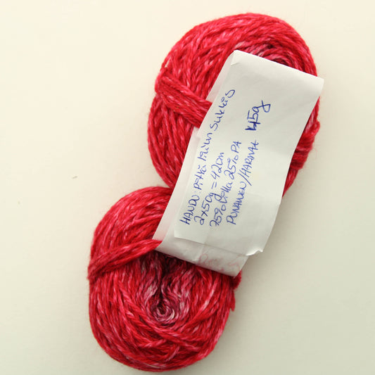 Handu Pitkä ilun sukkis - Punasävyinen Lankapussi 251