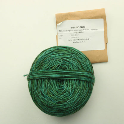 Wool me once Merino sock - With Envy