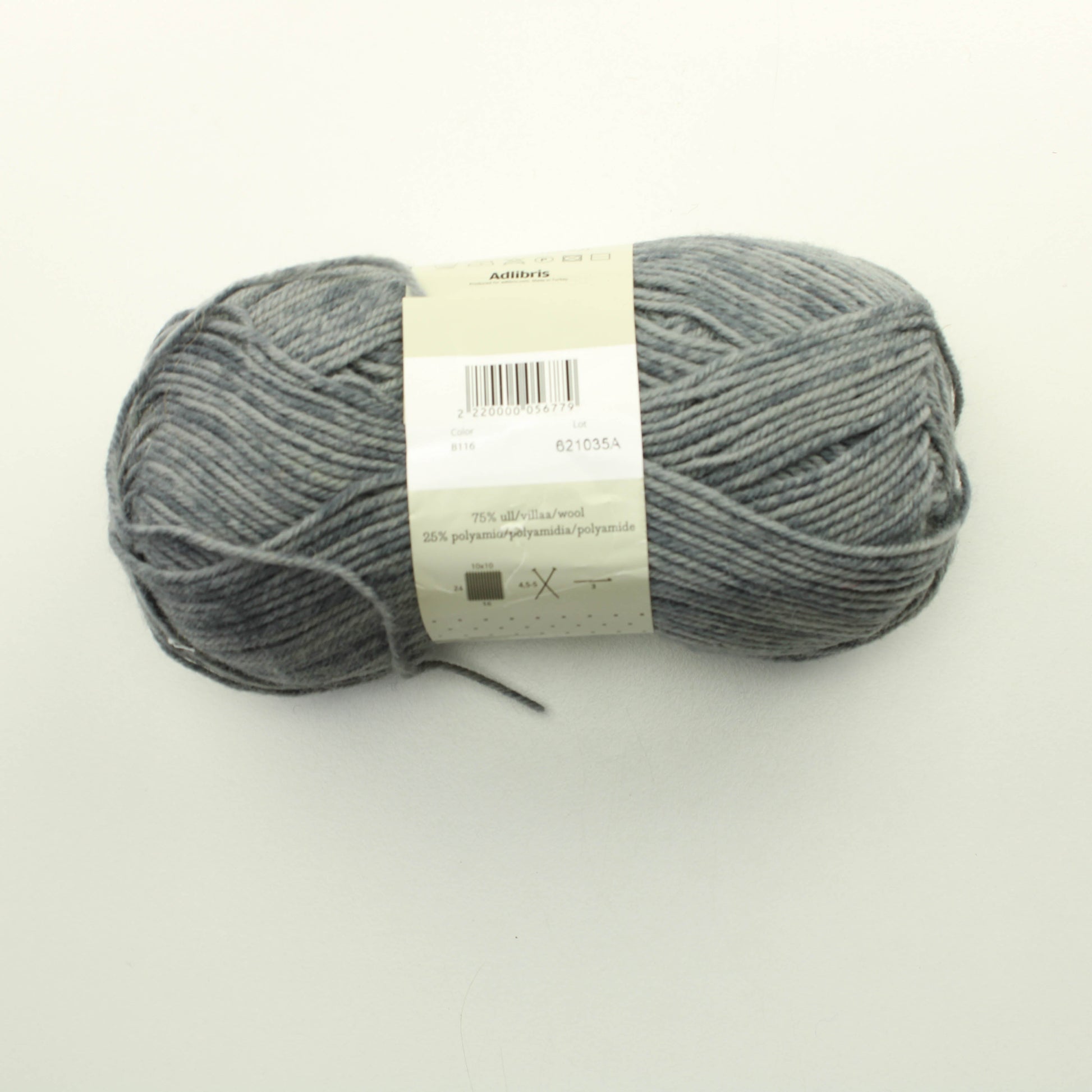 Create with Adlibris Socki Stonewash - Slate Lankapussi  365 (300g)