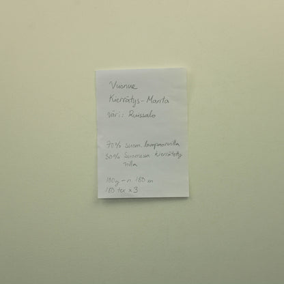 Vuonue Kierrätys Manta 180 tex x3 - Ruissalo Lankapussi 