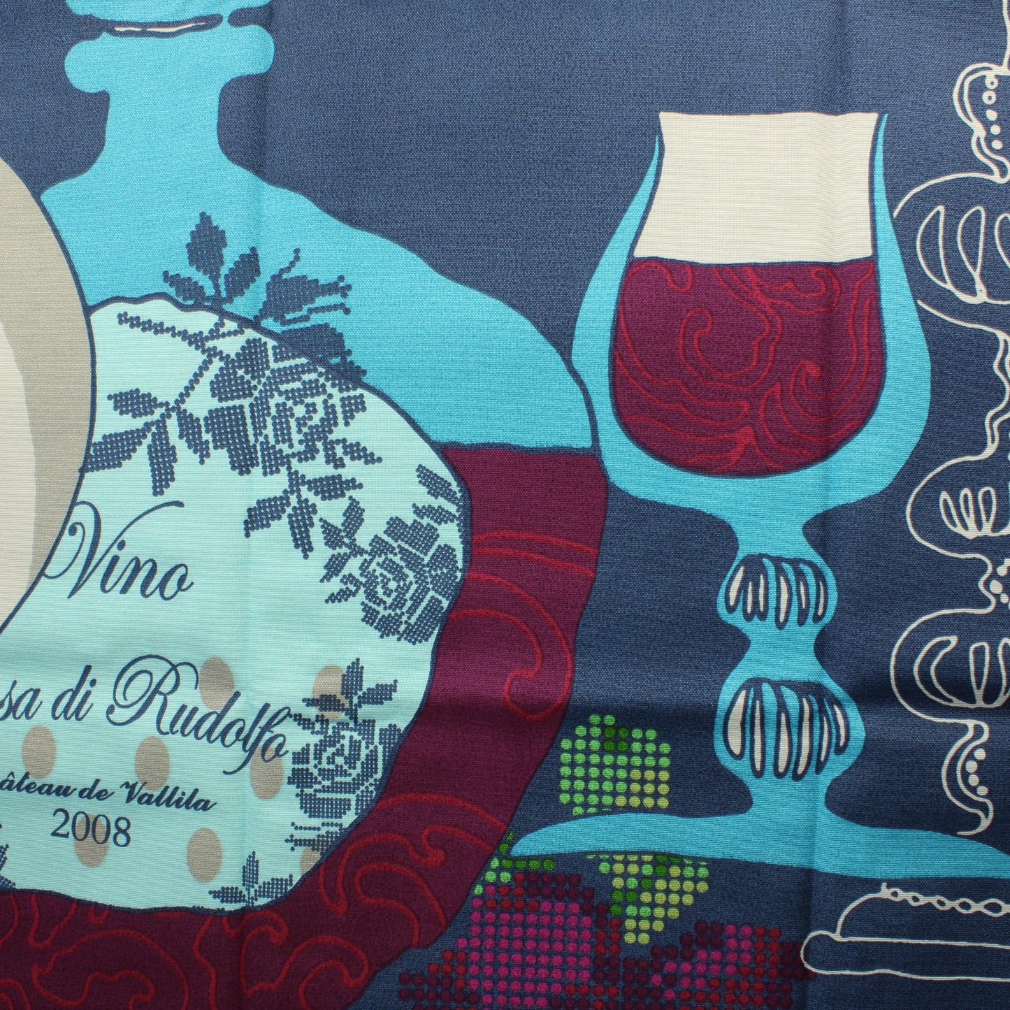 Vallila Talon Viini Blue Puuvillaverho - Pala