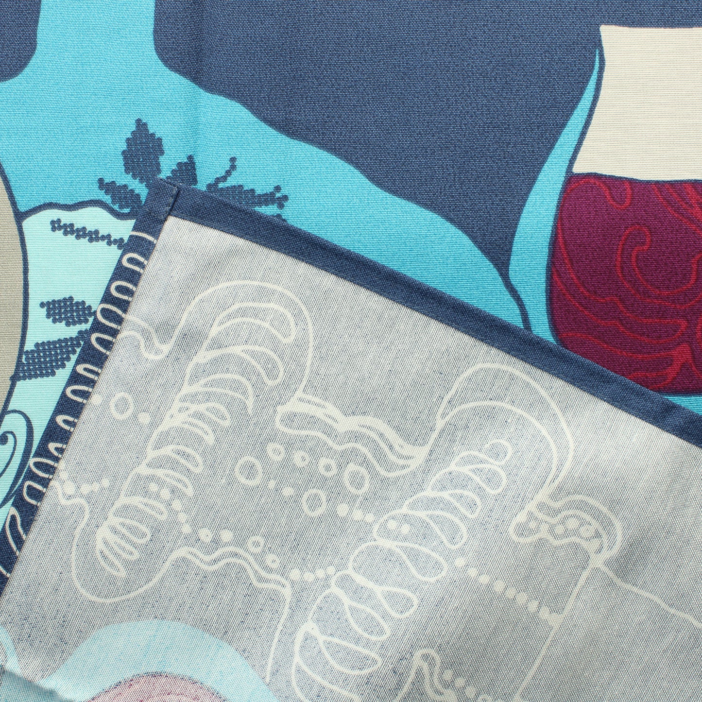 Vallila Talon Viini Blue Puuvillaverho - Pala