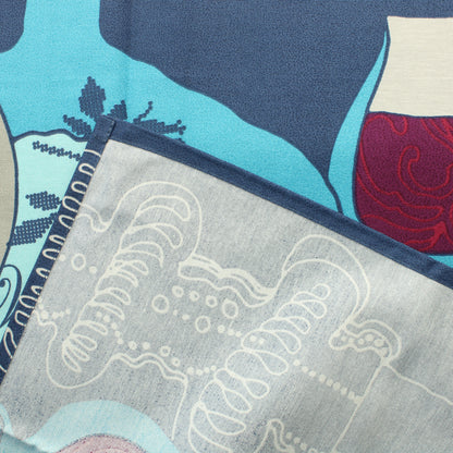 Vallila Talon Viini Blue Puuvillaverho - Pala