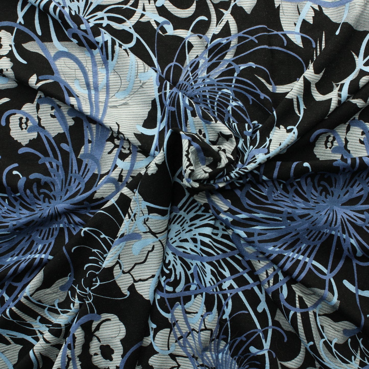 Sinikukkainen Ohut Trikoo - Pala