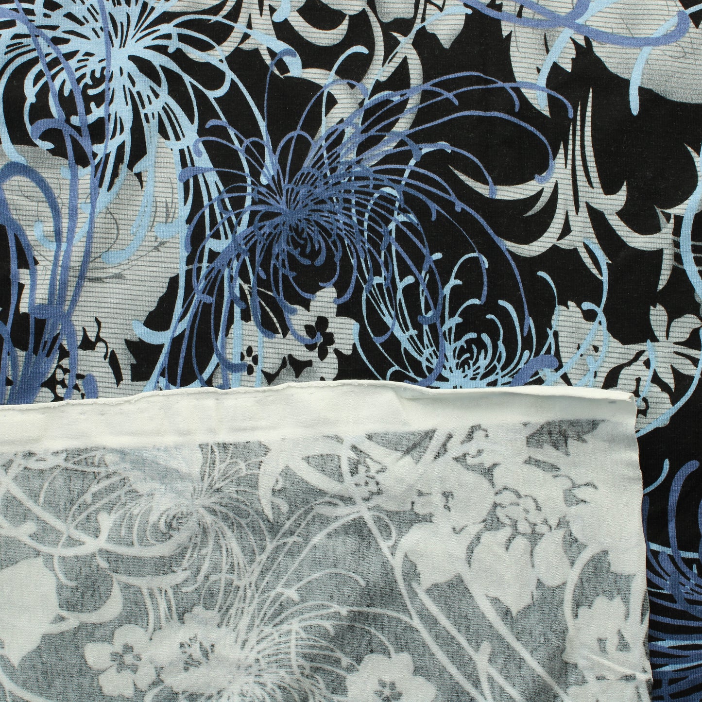 Sinikukkainen Ohut Trikoo - Pala