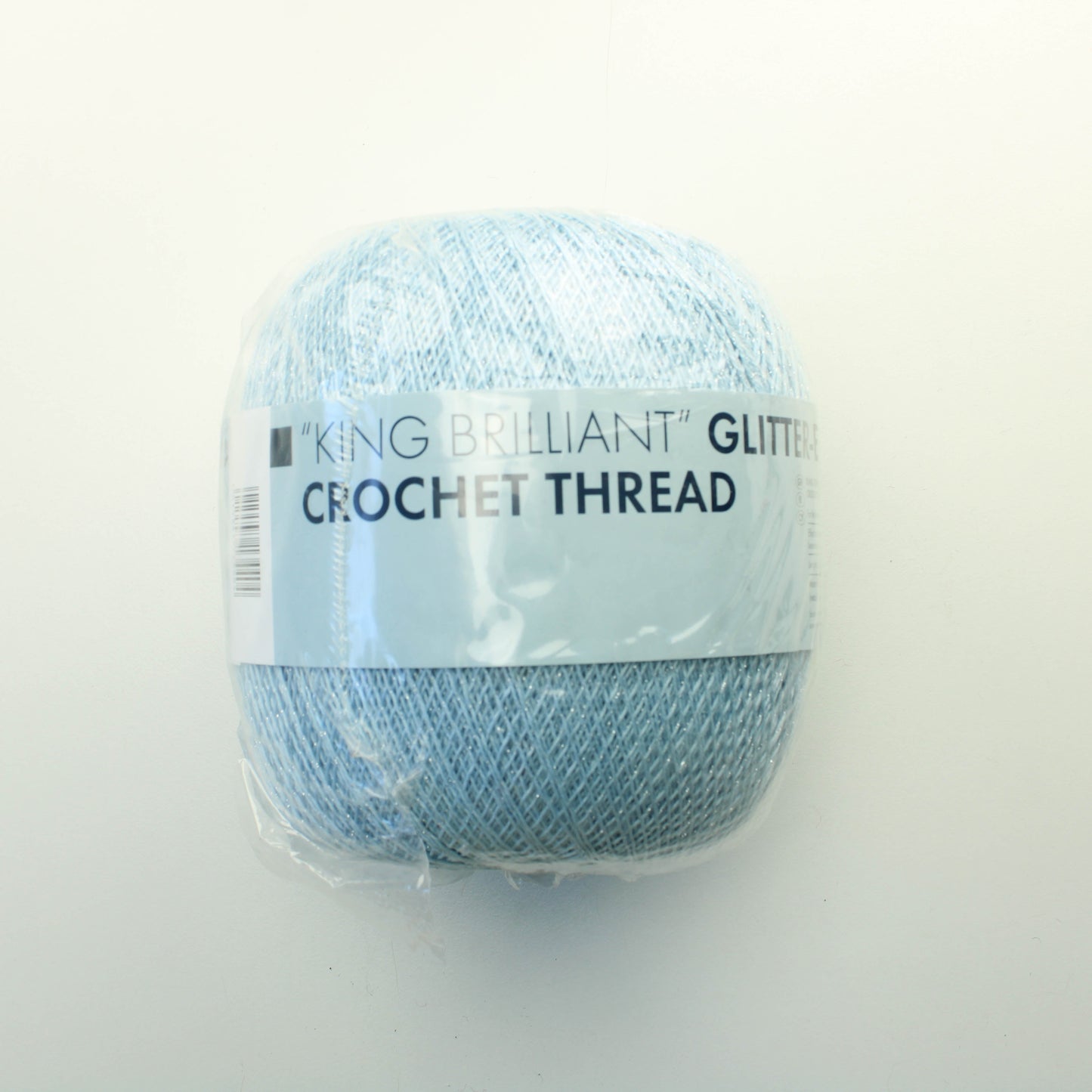 Zettl King Brilliant glitter-effect crochet thread - Vaaleansininen ja hopea
