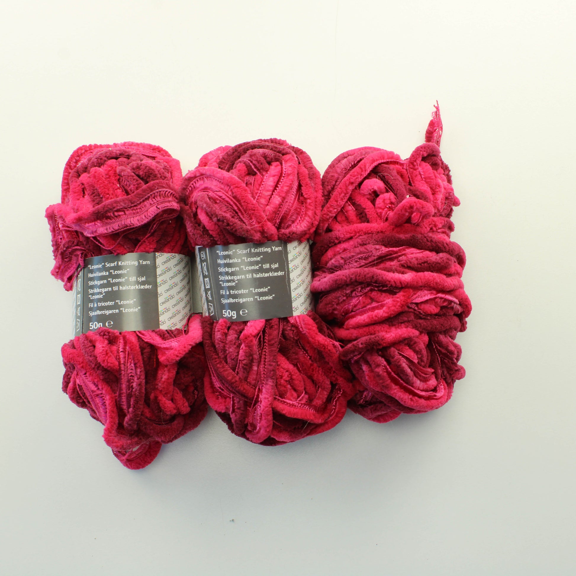 Crelando Leonie Scarf Knitting yarn - Punainen Lankapussi 119 ( 150g)