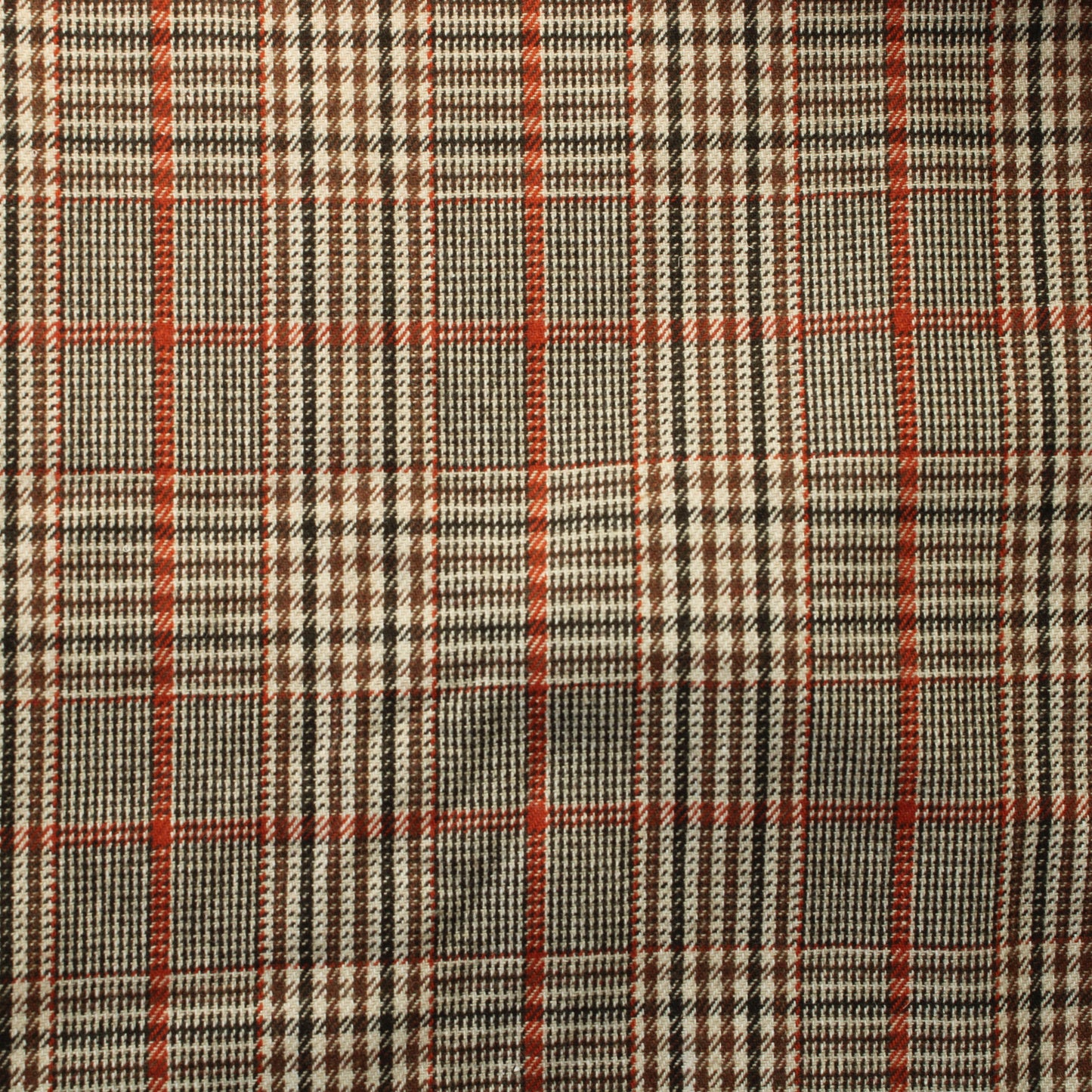 Ruskea ruudullinen Vintage Villakangas - Pala