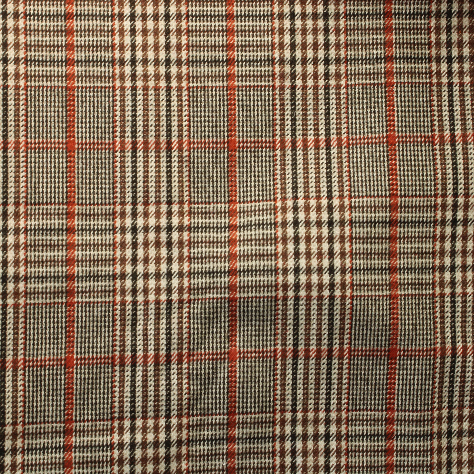 Ruskea ruudullinen Vintage Villakangas - Pala