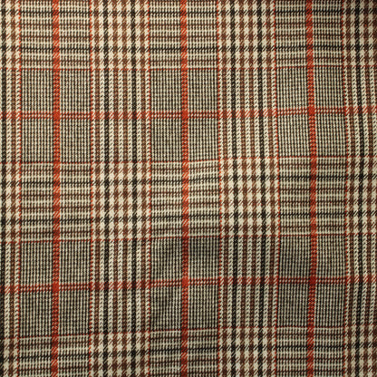 Ruskea ruudullinen Vintage Villakangas - Pala